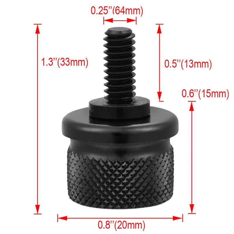 PBYMT Black Rear Fender Seat Bolt Tab Screw Compatible for Harley Davidson Softail Dyna Sportster Touring Street Glide Electra Road King 1997-2025 - Image 2